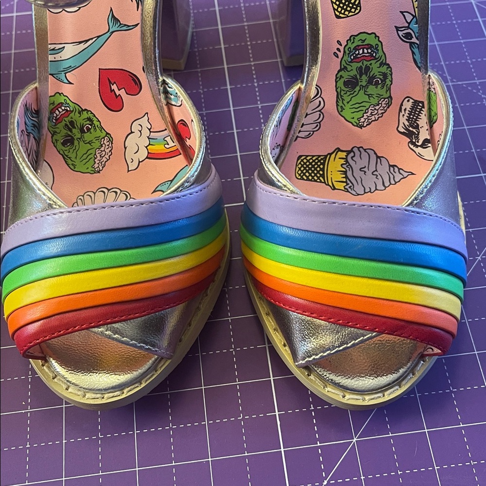 Iron Fist Multicolor Heart and Rainbow Heels - Picture 14 of 14
